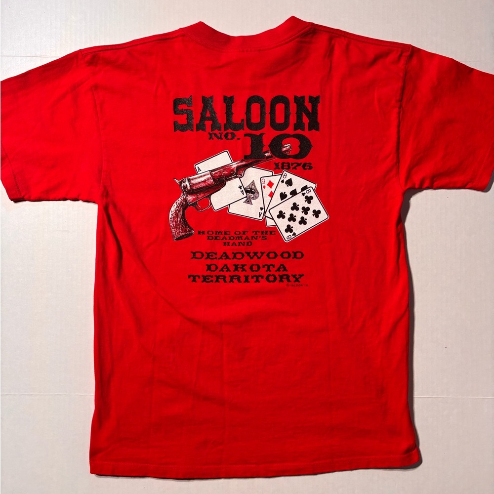 Vtg Saloon No 10 Deadwood South Dakota Bar Poker 90’s Tshirt Large Deadmans Hand